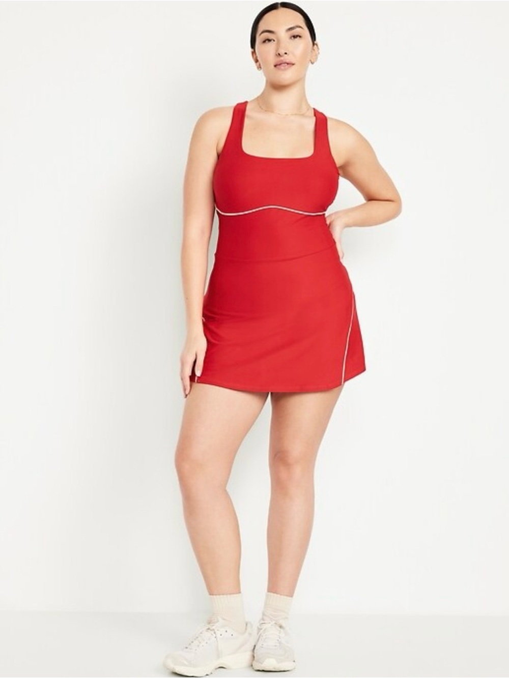 Old Navy • Women’s Red White Detail Powersoft Athletic Dress M NWT